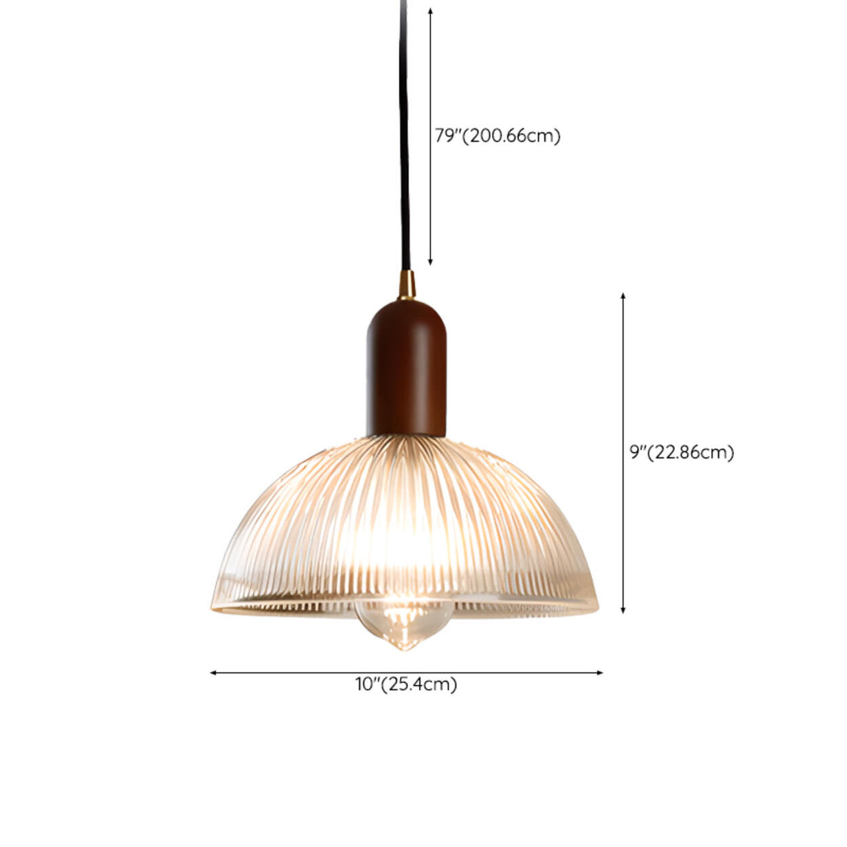 Modern Clear Glass LED Pendant Light Flexible Length Image - 14