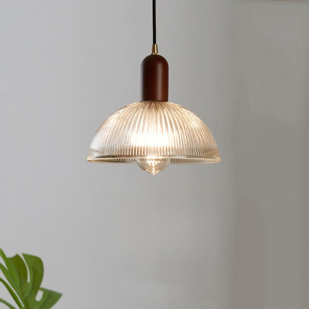 Modern Clear Glass LED Pendant Light Flexible Length Image - 8