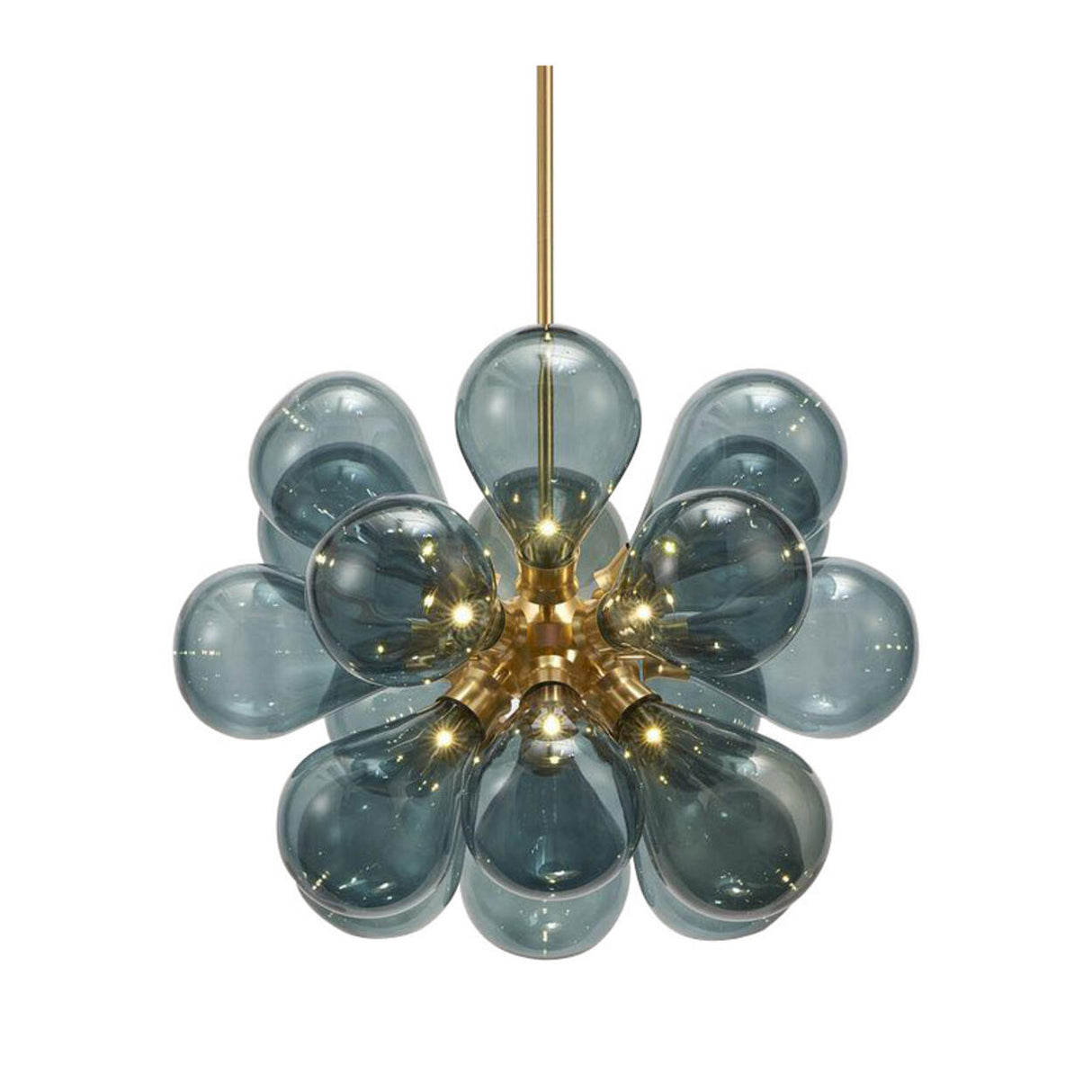 Modern Clear Glass Sphere Bubble Chandelier Image - 5