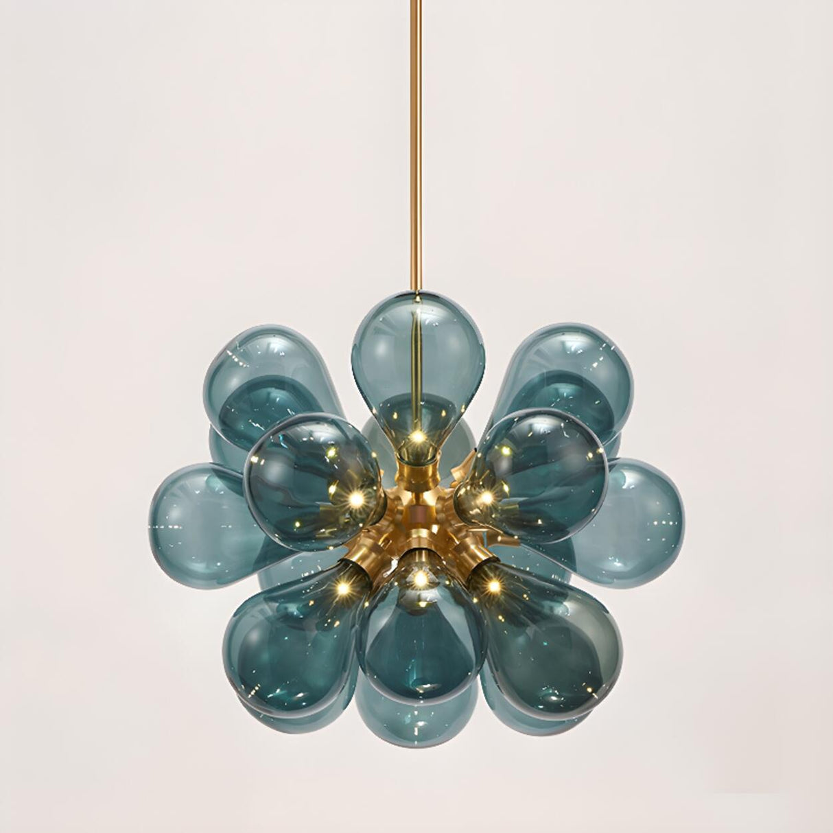 Modern Clear Glass Sphere Bubble Chandelier Image - 6