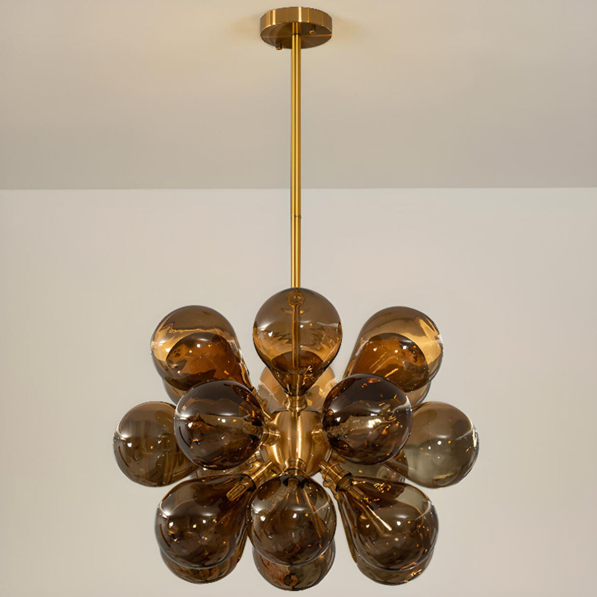 Modern Clear Glass Sphere Bubble Chandelier Image - 9