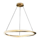 Modern Clear Gold Ring LED Chandelier for Living Room Image - 10