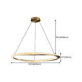 Modern Clear Gold Ring LED Chandelier for Living Room Image - 15