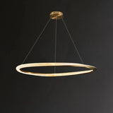 Modern Clear Gold Ring LED Chandelier for Living Room Image - 5