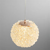 Modern Clear Textured Glass String Globe Pendant Light Image - 9