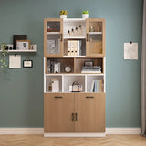 Modern Closed Engineered Wood Cabinet Storage Bookcase Image - 1