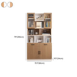 Modern Closed Engineered Wood Cabinet Storage Bookcase #size