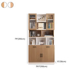 Modern Closed Engineered Wood Cabinet Storage Bookcase Image - 15