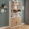 Modern Closed Engineered Wood Cabinet Storage Bookcase Image - 3