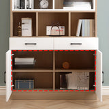 Modern Closed Engineered Wood Cabinet Storage Bookcase Image - 9