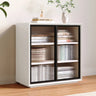 Modern Closed Vertical Rectangle Black Wooden Bookcase Image - 15