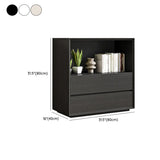 Modern Closed Vertical Rectangle Black Wooden Bookcase Image - 21