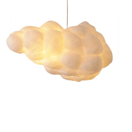 Modern Cloud Acrylic Living Room White Chandelier Image - 2