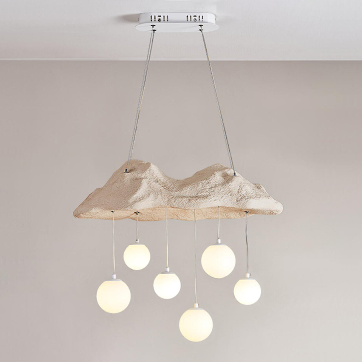 Modern Cloud and Hanging Globe Island Pendant Light Image - 11