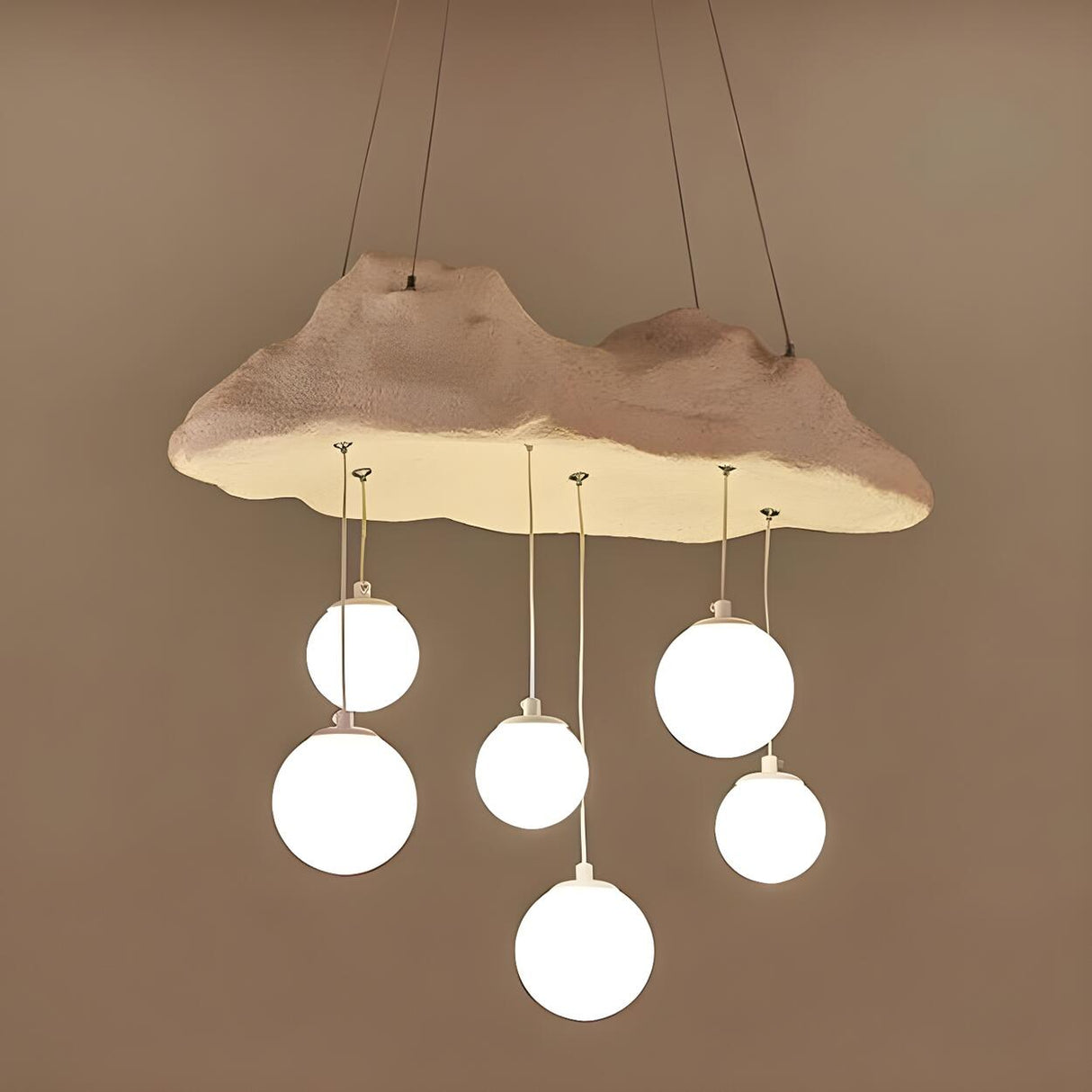 Modern Cloud and Hanging Globe Island Pendant Light Image - 12