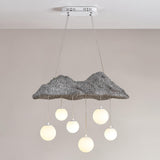 Modern Cloud and Hanging Globe Island Pendant Light Image - 6