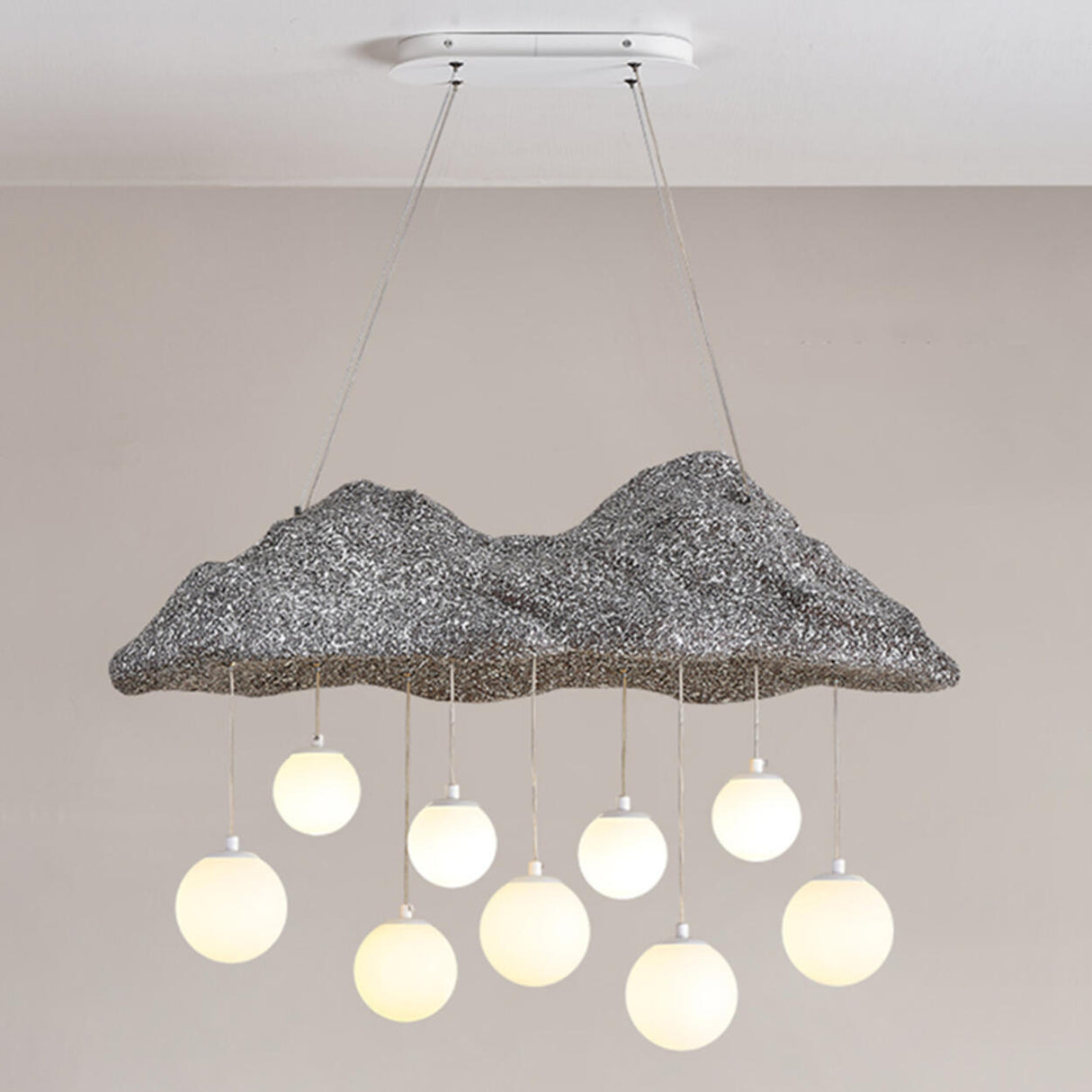 Modern Cloud and Hanging Globe Island Pendant Light Image - 8