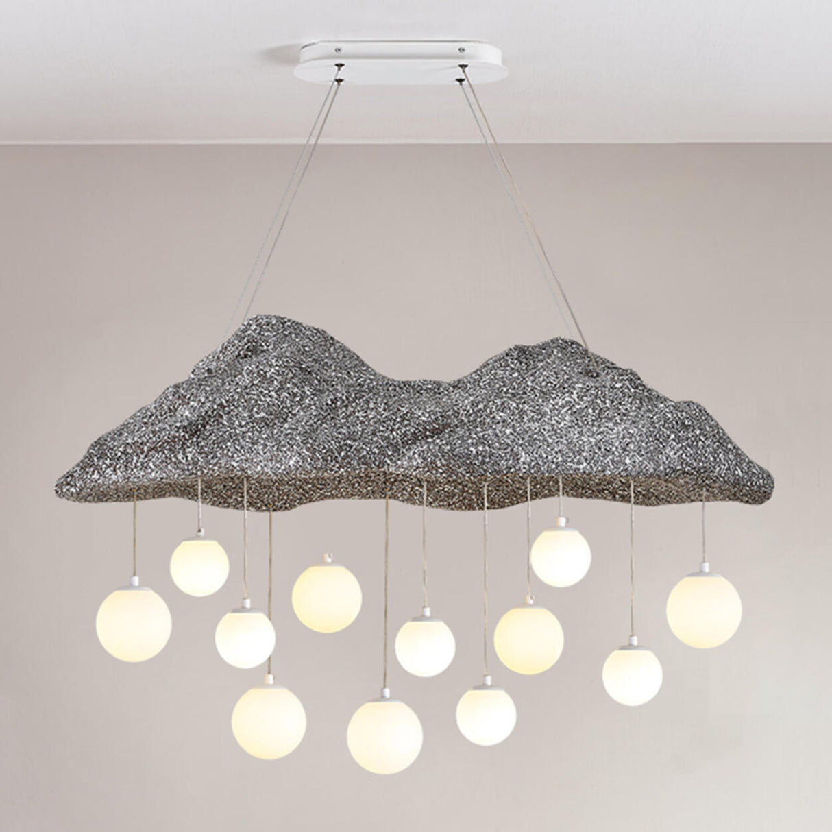 Modern Cloud and Hanging Globe Island Pendant Light Image - 9