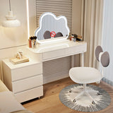 Modern Cloud MIrror LED Lights White Makeup Vanity Set Image - 2