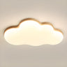 Modern Cloud-Shaped Wood Resin Flush Mount Ceiling Lamp Image - 2