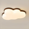 Modern Cloud-Shaped Wood Resin Flush Mount Ceiling Lamp Image - 5