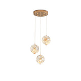 Modern Cluster Crystal Ball Dining Room Pendant Light Image - 6