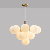 Modern Cluster Globe Chandelier Adjustable Height Image - 12