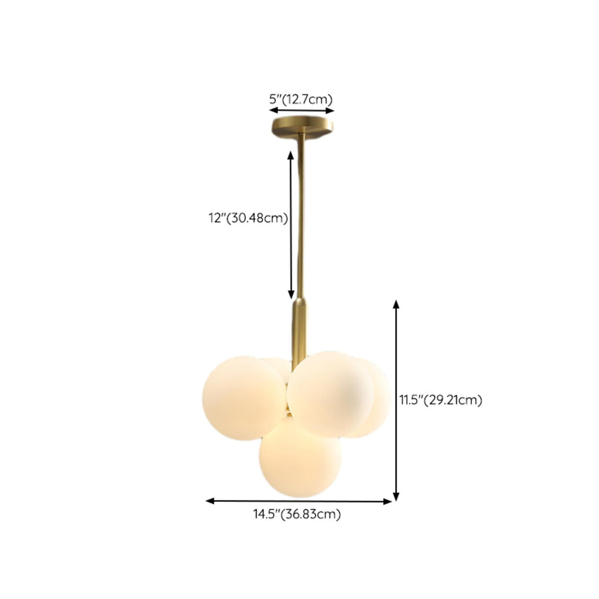 Modern Cluster Globe Chandelier Adjustable Height 