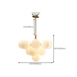 Modern Cluster Globe Chandelier Adjustable Height Image - 19