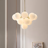 Modern Cluster Globe Chandelier Adjustable Height Image - 3