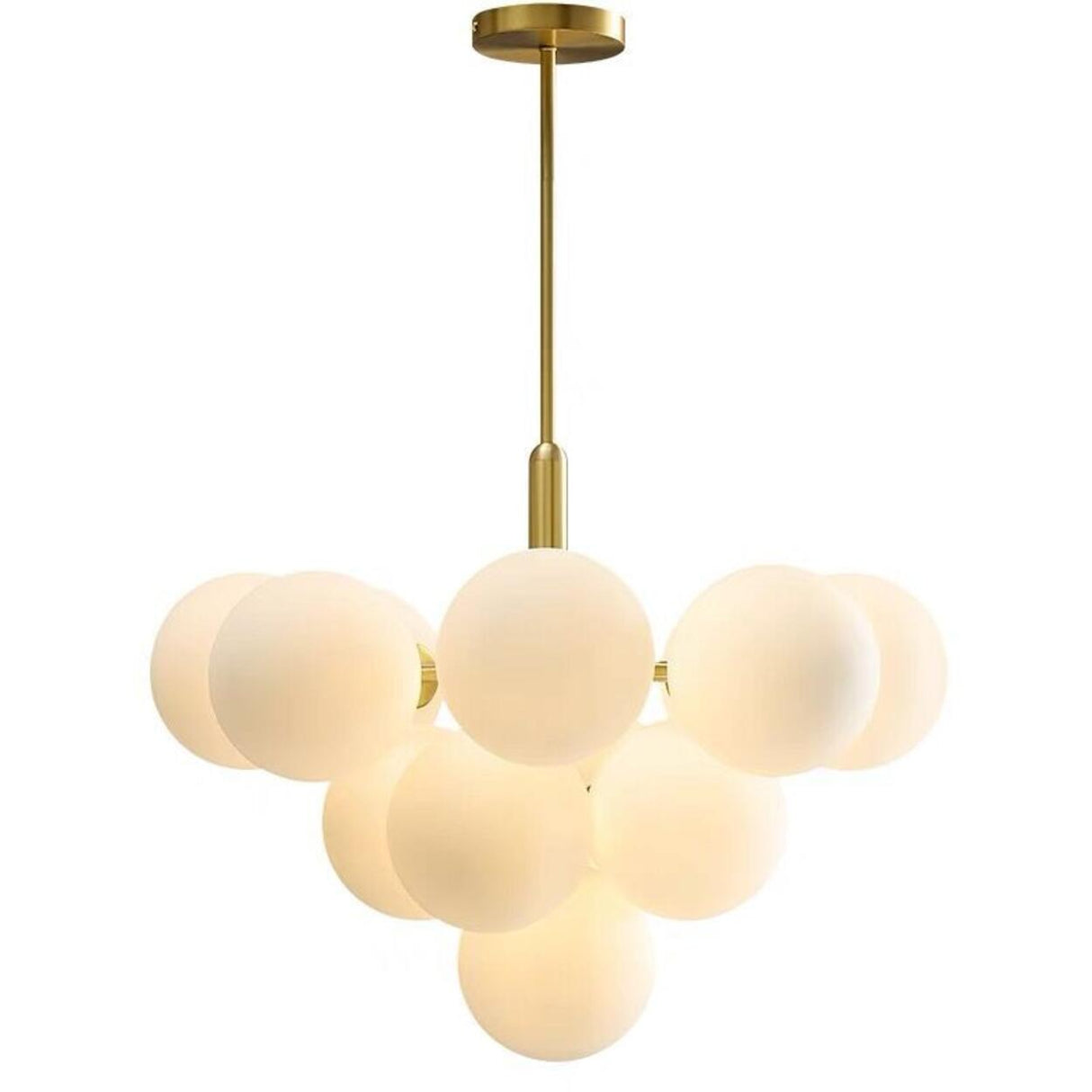 Modern Cluster Globe Chandelier Adjustable Height Image - 5