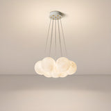 Modern Cluster White Globe Glass Chandelier Image - 27