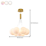 Modern Cluster White Globe Glass Chandelier #size