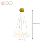 Modern Cluster White Globe Glass Chandelier Image - 31