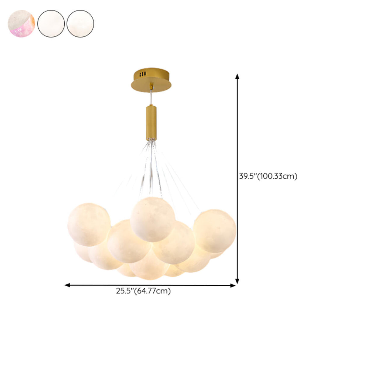 Modern Cluster White Globe Glass Chandelier Image - 33