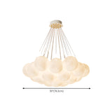 Modern Cluster White Globe Glass Chandelier Image - 38