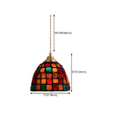 Modern Coastal Shell Pattern Dome Living Room Pendant Light Image - 20