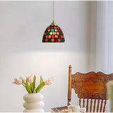 Modern Coastal Shell Pattern Dome Living Room Pendant Light Image - 4