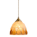 Modern Coastal Shell Pattern Dome Living Room Pendant Light Image - 7