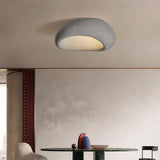 Modern Cobblestone Geometric Dome Flush Mount Light  Image - 3