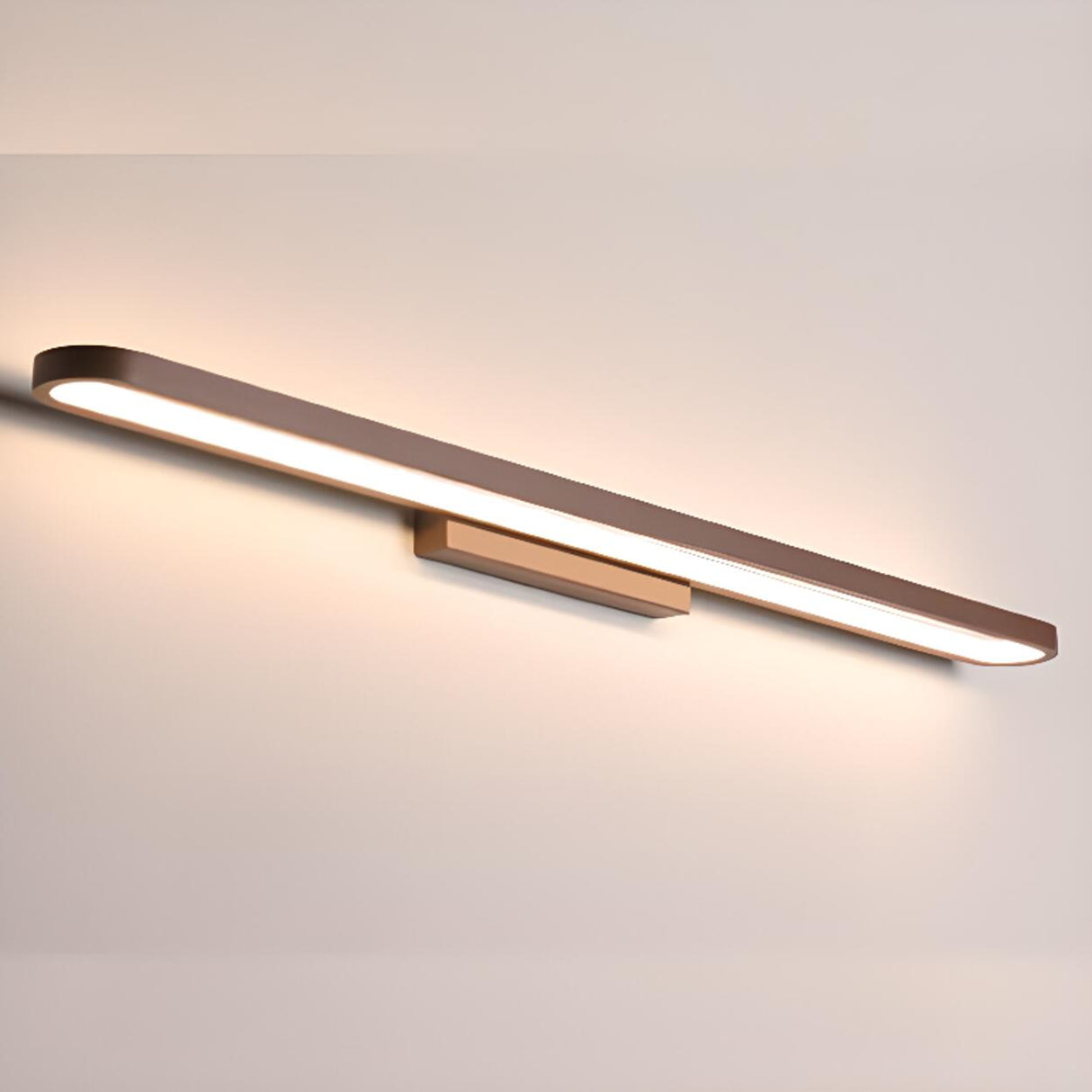 Modern Coffee Curved LED Bathroom Vanity Light Image - 10