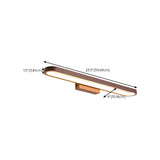 Modern Coffee Curved LED Bathroom Vanity Light Image - 14