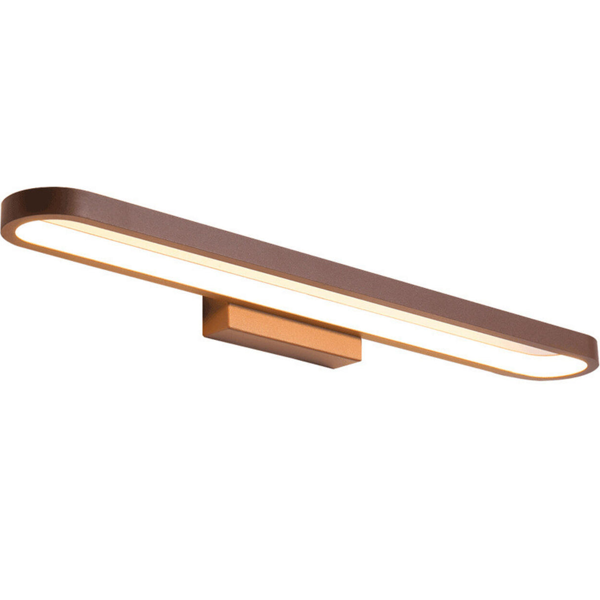 Modern Coffee Curved LED Bathroom Vanity Light Image - 5