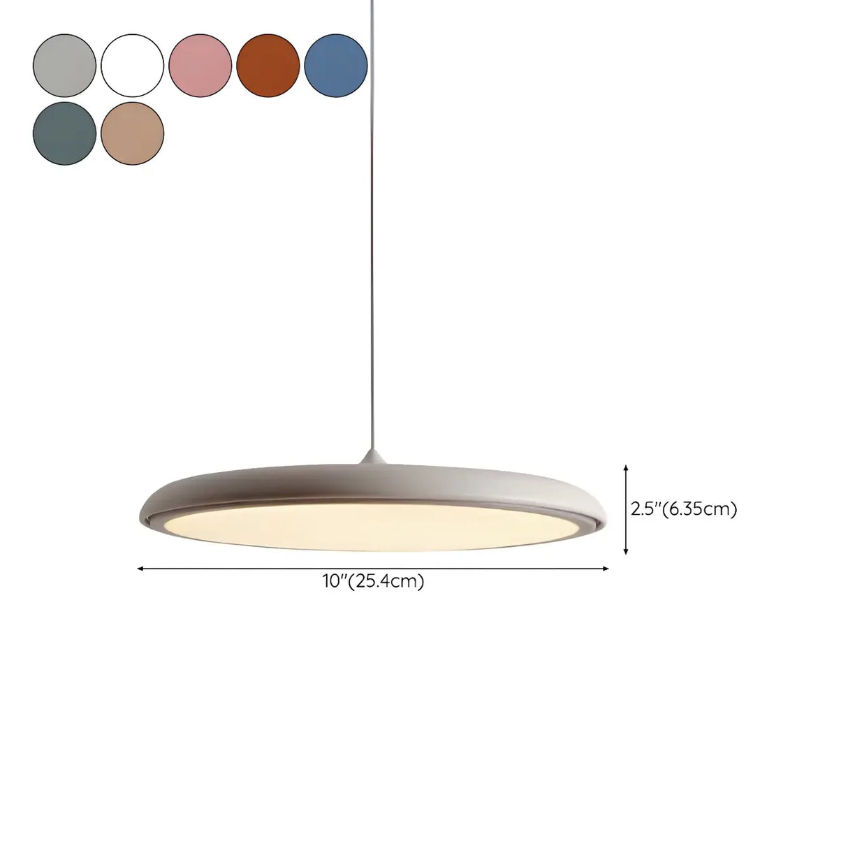 Modern Colorful Acrylic Round Dining Room Pendant Light 