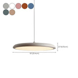 Modern Colorful Acrylic Round Dining Room Pendant Light #size