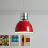 Modern Colorful Alloy Dome Metal Pendant Light Image - 16