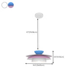 Modern Colorful Cascading Iron Layered Disc Pendant Light Image - 19