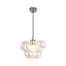 Modern Colorful Clear Glass Bubble Pendant Light Chandelier Image - 2