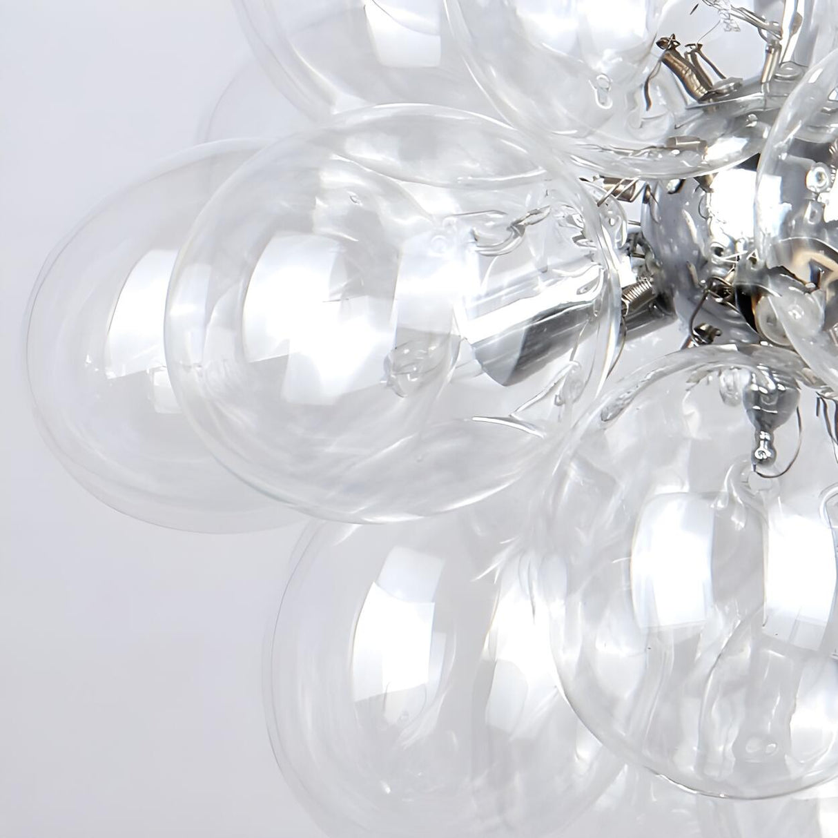 Modern Colorful Clear Glass Bubble Pendant Light Chandelier Image - 4