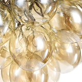 Modern Colorful Clear Glass Bubble Pendant Light Chandelier Image - 7